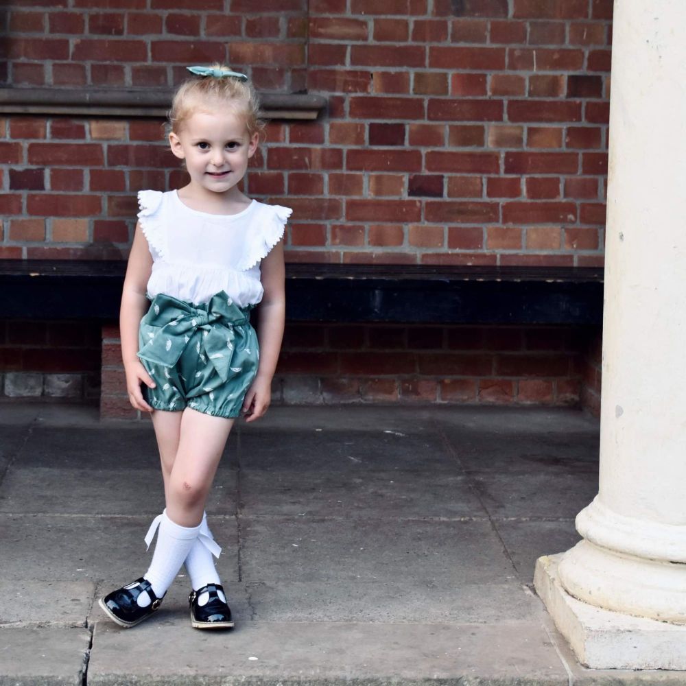 Olive feather high waisted jampants 
