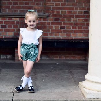 Olive feather high waisted jampants 