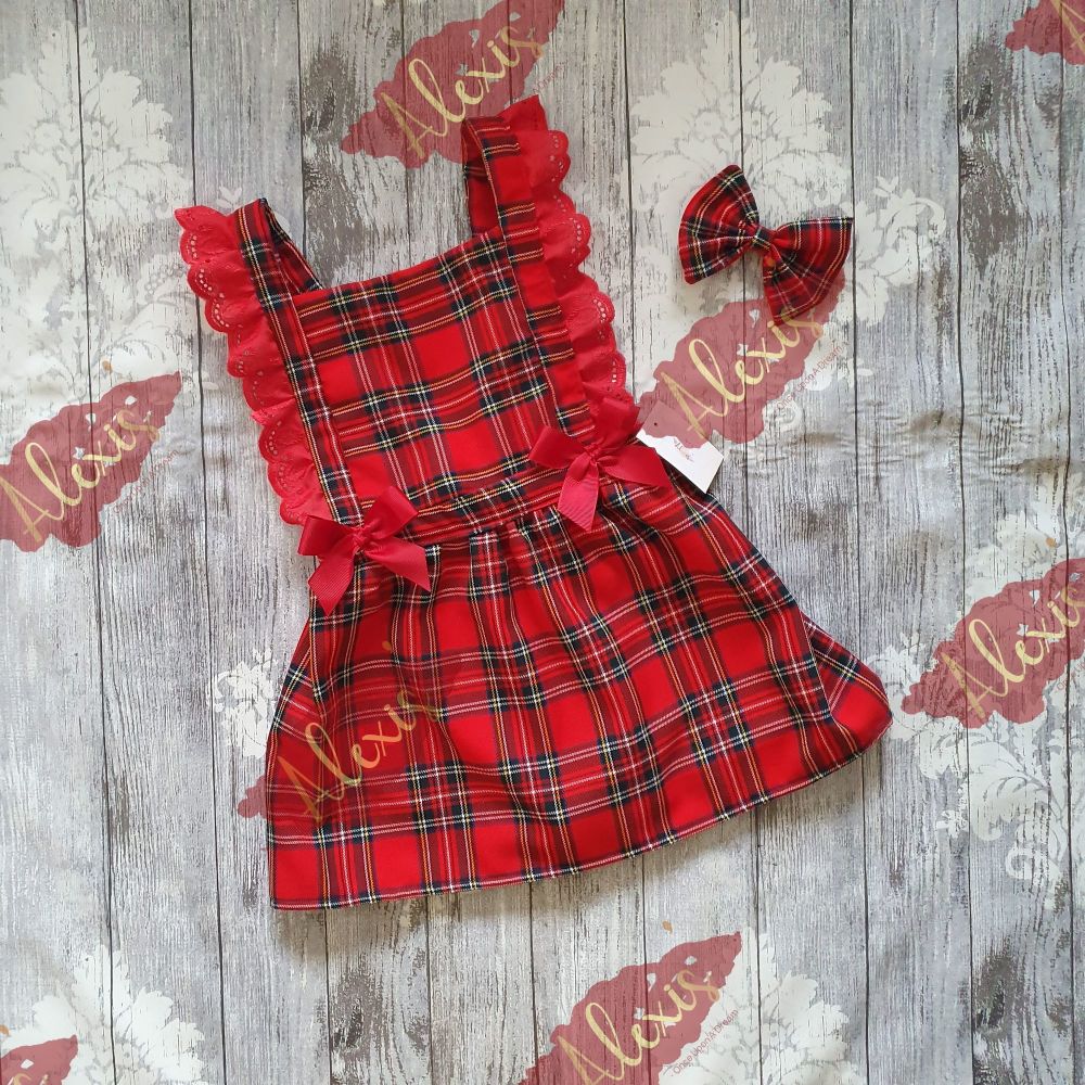 Red tartan dress