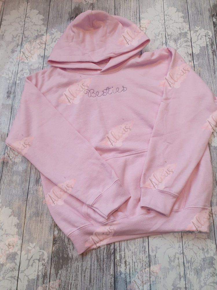 Child pink bestie hoodie 