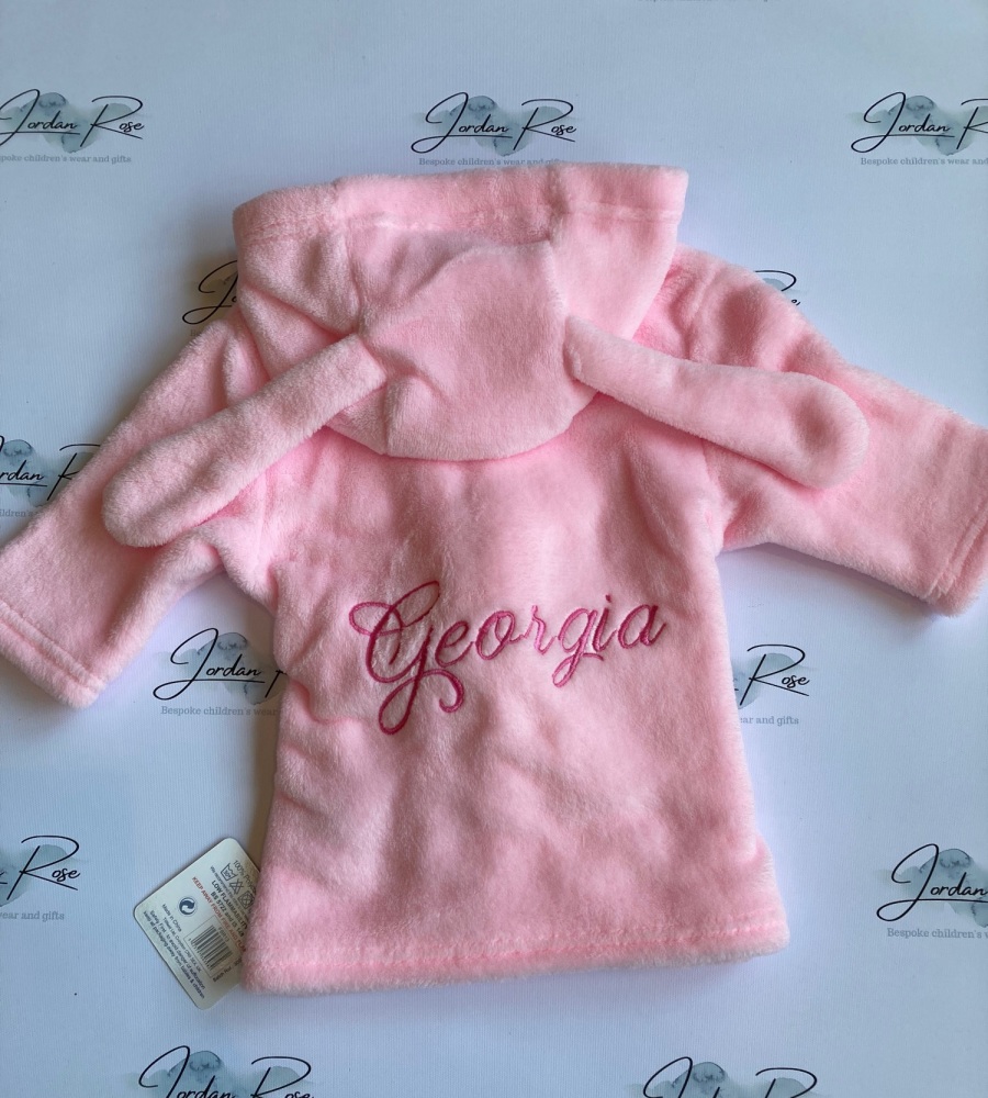 Pink bunny dressing gown 