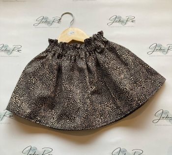 Animal print high waisted skirt