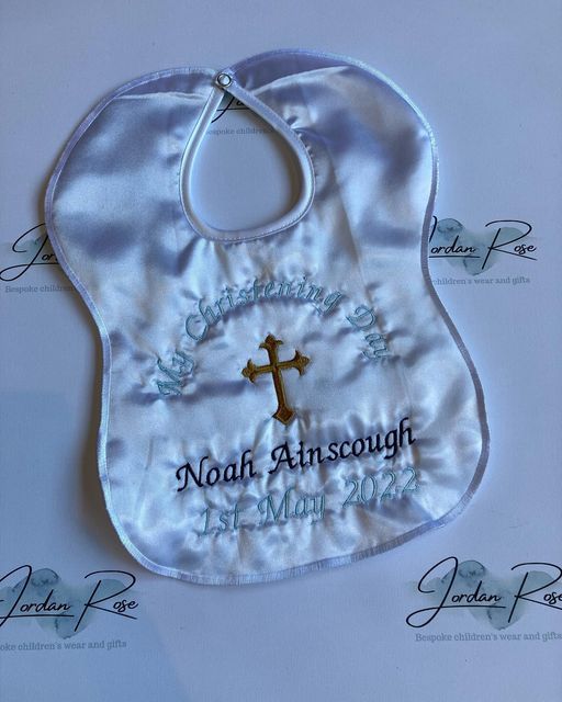 personalised christening bib