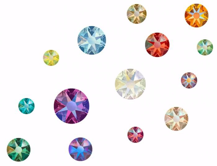 Swarovski Mixed Shimmer Crystals - Pack of 100