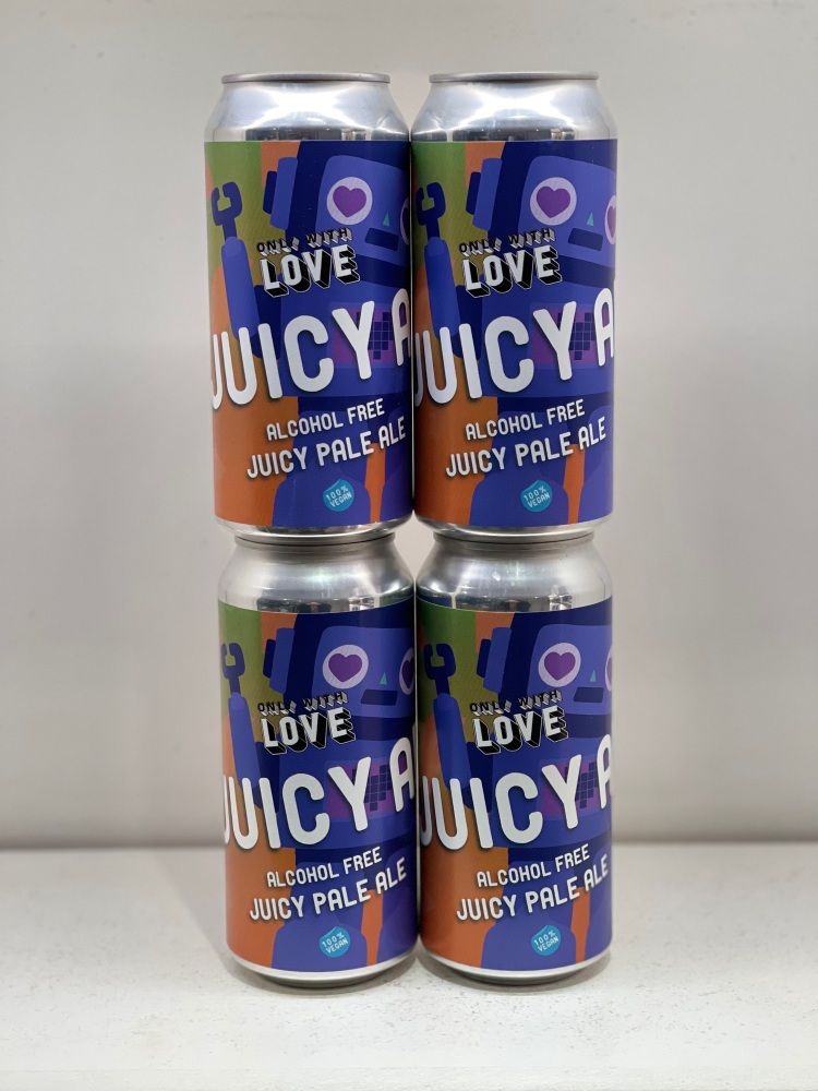 Only With Love Brewery Juicy AF, Alcohol Free Juicy Pale Ale