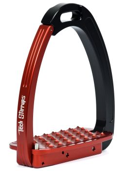 Tech Venice Magnetic Safety Stirrups - Red/Black