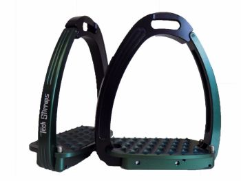 Tech Venice Magnetic Safety Stirrups - Green/Black