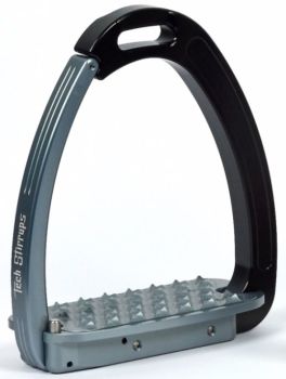 Tech Venice Magnetic Safety Stirrups - Black/Blue Silver