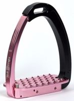 Tech Venice Magnetic Safety Stirrups - Black/Rose Gold Pink