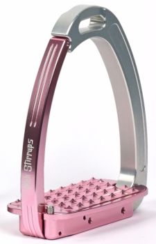 Tech Venice Magnetic Safety Stirrups - Silver/Rose Gold Pink
