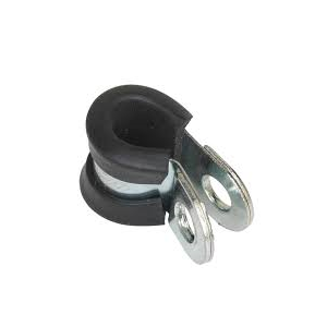 8mm Rubber Lined Metal P-Clips x 10