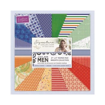 Just For Men 6" x 6" Paper Pad - Brights Collection