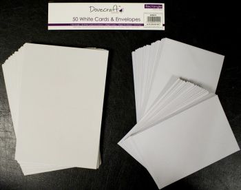 Dovecraft C6 Rectangular Cards and Envelopes (50 pack)