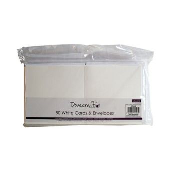 5x5 Square white Cards and Envelopes (50 pack)
