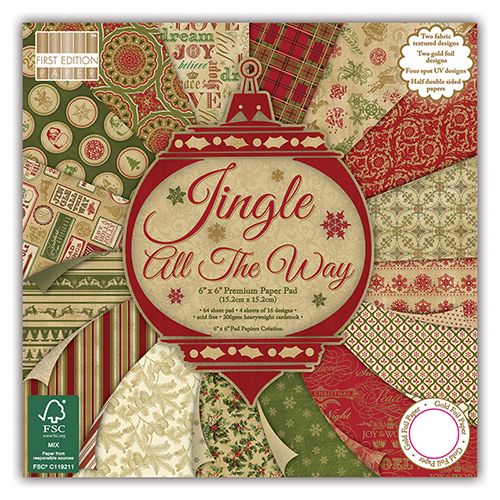 First Edition 6x6 Paper Pad Jingle All the Way 