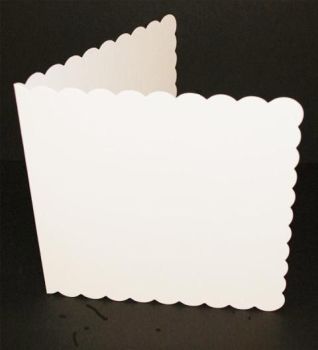 5x5" Cards & Envelopes Scalloped White (50 Pack)