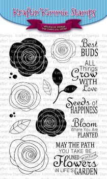 Kraftin' Kimmie - Buds and blooms! clear stamp set