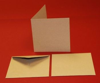 6x6" Cards & Envelopes Kraft (50 Pack)