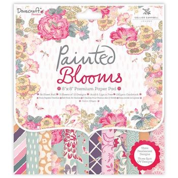 Dovecraft Painted Blooms 8x8 Paper Pad