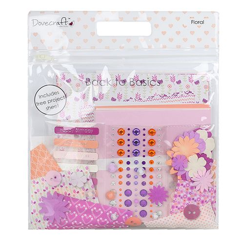 Dovecraft Back To Basics Goody Bag - Floral Purple