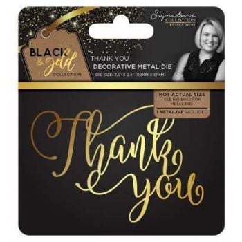 Sara Signature Black and Gold Collection Metal Die - Thank You