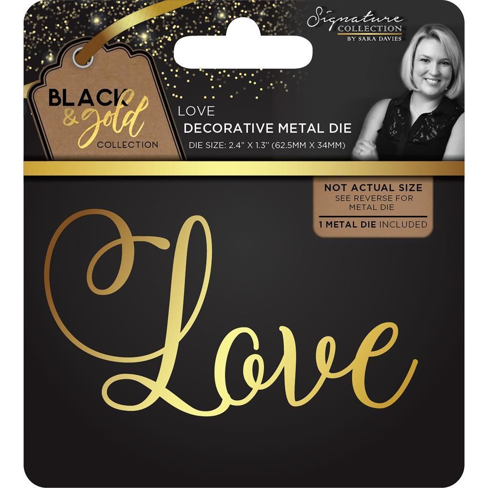 Sara Signature Black and Gold Collection Metal Die - Love