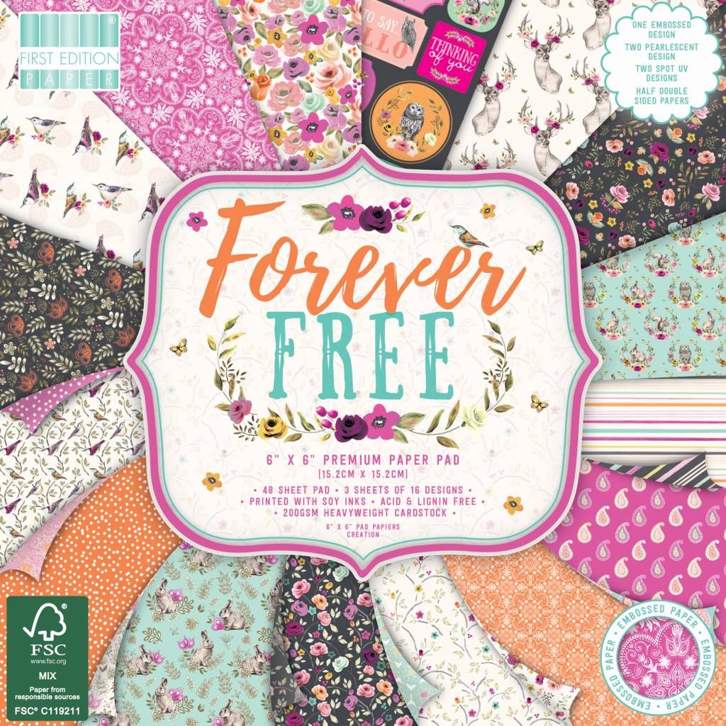 First Edition 6x6 FSC Paper Pad Forever Free