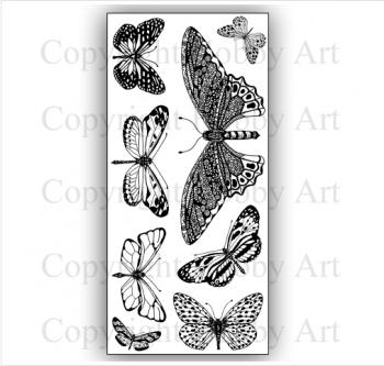 Janie's Collection - Butterflies clear stamp set
