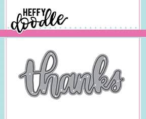 Heffy Doodle - Thanks word die