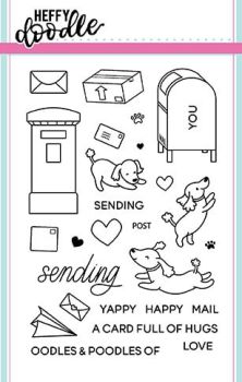 Heffy Doodle - Yappy Happy Mail clear stamps