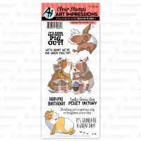 Art Impressions - Guinea pig out - clear stamp set