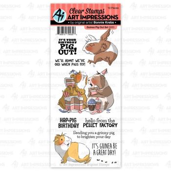 Art Impressions - Guinea pig out - clear stamp set