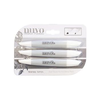 Nuvo - Marker Pen Collection - Stormy Greys