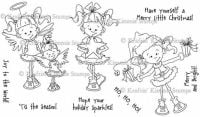 Kraftin' Kimmie - Holiday Lulu and Libby rubber stamp set