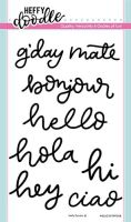 Heffy Doodle - Hello everyone clear stamps