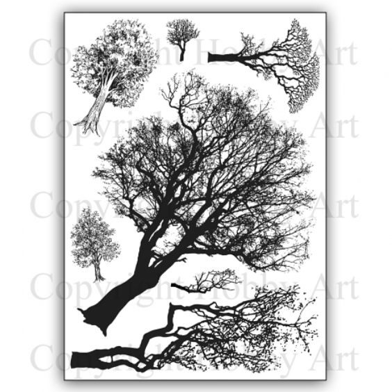 Trees A5 stamp set