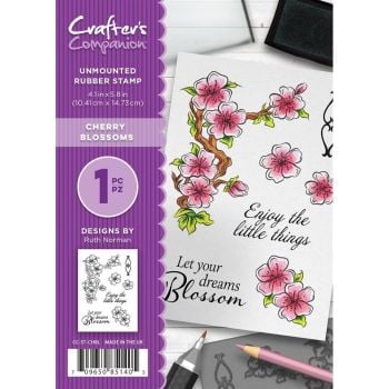 Crafter's Companion  A6 Rubber Stamp - Cherry Blossoms