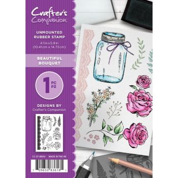 Crafter's Companion  A6 Rubber Stamp - Beautiful Bouquet