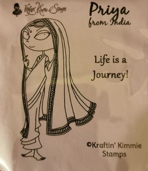 Kraftin' Kimmie - Priya - From India rubber stamp 