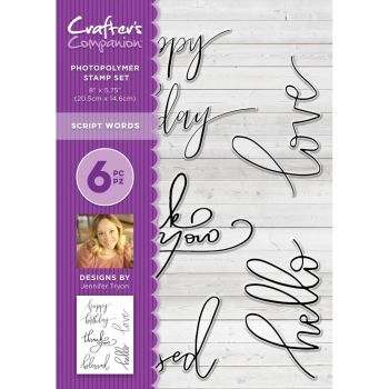 Crafter's Companion Photopolymer Stamp - Script words