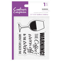 Crafter's Companion Clear Acrylic Stamp - Warning