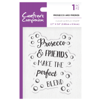 Crafter's Companion Clear Acrylic Stamp - Prosecco and Friends