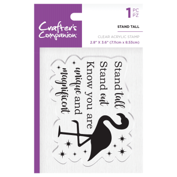 Crafter's Companion Clear Acrylic Stamp - Stand Tall