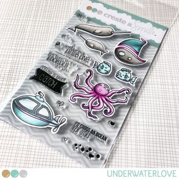 Create a smile - Underwater love clear stamp