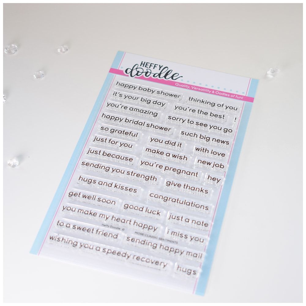 **NEW** Heffy Doodle - More Classic Sentiments clear stamps