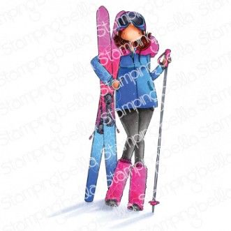 Stamping Bella - CURVY GIRL loves to ski