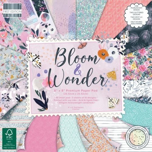 First Edition 8x8 FSC Paper Pad Bloom and Wonder