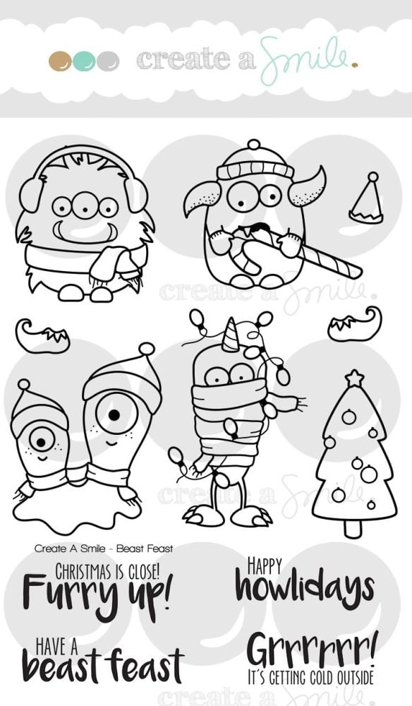 Create a smile - Beast Feast clear stamp