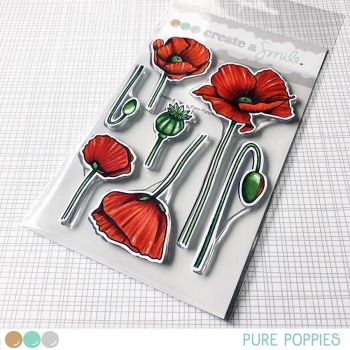 Create a smile - Pure Poppies clear stamp