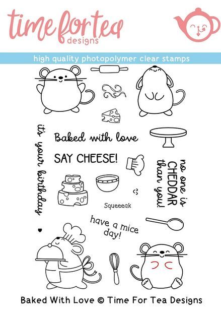 Time For Tea - Baked With Love Clear Stamp Set